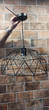 Lampa metalowa czarna wisząca Loft