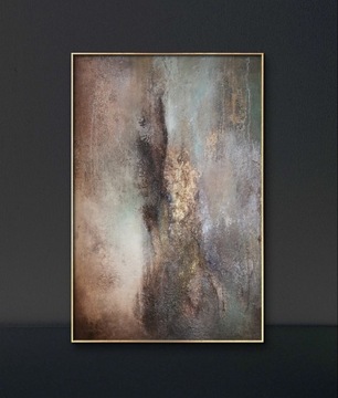Pejzaż, abstrakcja, olej, 70x100cm, Monika Seroka