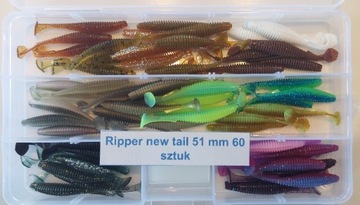 Ripper new tail 51 mm 5.1 cm 0.7 g - 60 szt zestaw