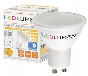 Żarówka LED GU10 8W 120°