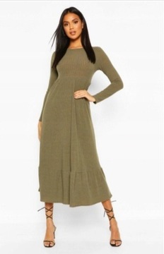 BOOHOO sukienka khaki rozm.42 