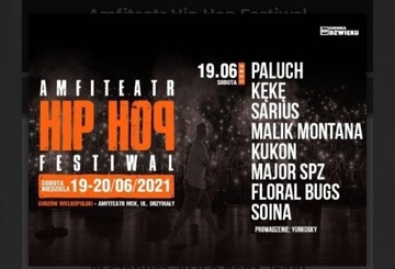 Bilet na koncert Hip Hop Gorzów festiwal 2szt