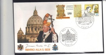 JAN PAWEŁ II - Watykan 1985r.- koperta - JP II