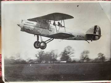 Brytyjski dwuplatowiec "Hawker Hart". Fotografia z 1934r