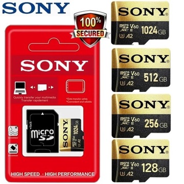 Karta pamięci sony microSDXC Sony 256gb  + adap