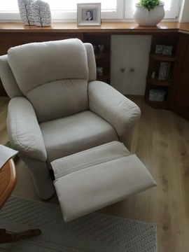 Sofa + fotel rozkładany 