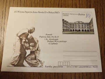 Pocztówka III wizyta Jana Pawła II w Polsce 1987