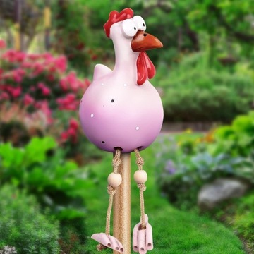 Zabawna statua kurczaka do dekoracji ogrodu Jodimitty