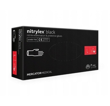 Rękawiczki nitrylex black 100 szt. S M L XL,