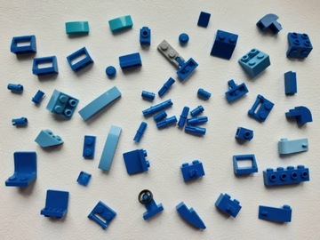 Klocki Lego mix różne niebieskie 
