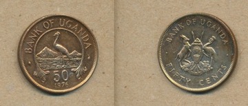 UGANDA 50 cents centów 1976 r.