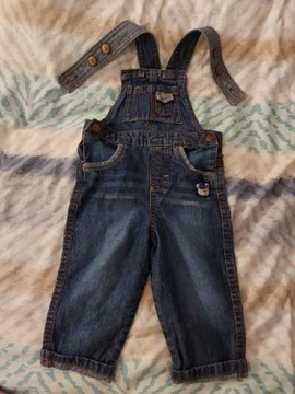 Spodnie Ogrodniczki r 80 (9-12 m-c) Jeans Jak NOWE