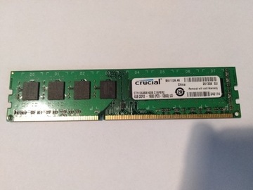 Pamięć Crucial DDR3, 4 GB, 1600MHz