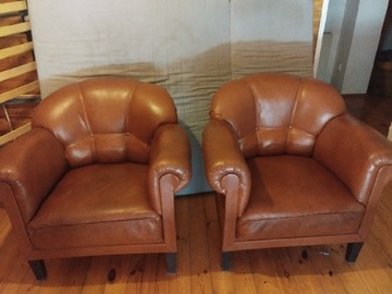 Fotele skórzane odrestaurowane 
