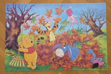 Puzzle Disney, Kubuś Puchatek jesień, unikat stare