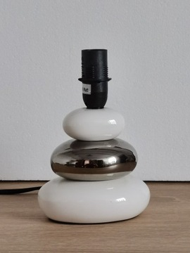 Ceramiczna lampa stołowa nocna kamyczki POCO