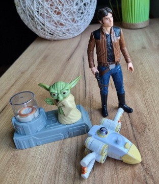 Zestaw Star Wars figurka Han Solo Yoda statek 