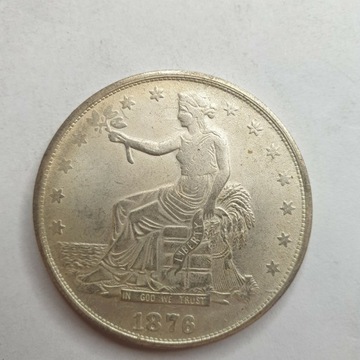 USA 1 dolar 1876  kopia posrebrzana 