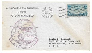 Pierwszy lot  Hawaje (Terytorium) - USA 5.12.1935
