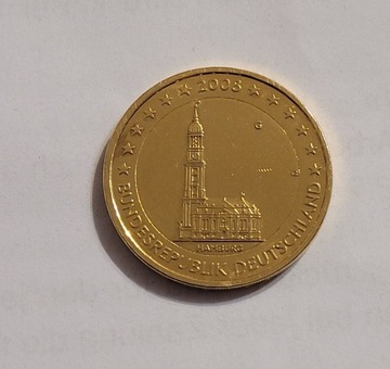 2 euro KOLOR POZŁACANA NIEMCY 2008