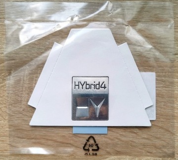 Znaczek Emblemat HYbrid4 HY Peugeot RXH Hybryda