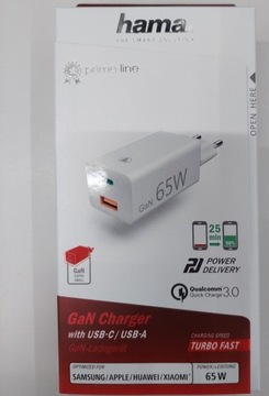 Ładowarka sieciowa hama Gan charger 65w