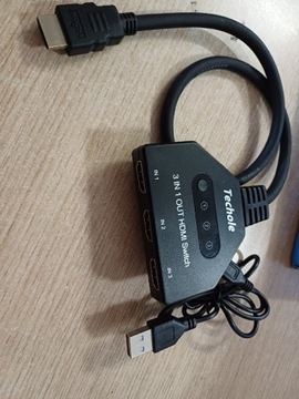 Przełącznik/ Rozdzielacz/ Adapter HDMI Techole 3w1