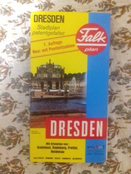 Drezno mapa plan dla kierowców turystyka Dresden