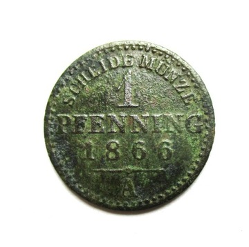 1 Pfennig 1866 r. Prusy