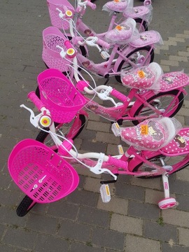 Rower dziecięcy 16 cali Rowerek różowy Ginait 4+