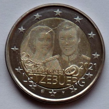 LUKSEMBURG 2021  2 EURO  FOTO  UNC  !!!!!!!