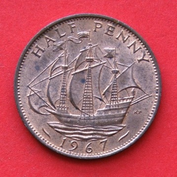 Half  Penny 1967 r -  Wielka Brytania  Stan !