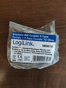 LOGILINK NK0018 Keystone coupler F-Type female 