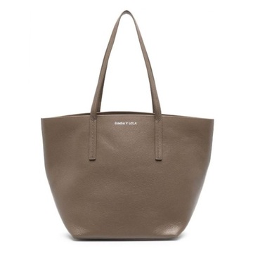 Skórzana torebka shopper Bimba Y Lola taupe tote