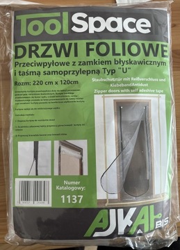 Drzwi foliowe przeciwpyłowe z zamkiem remont 3szt