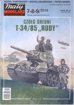 Czołg T-34/85 RUDY MM 7-8-9/2016