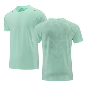 T-shirt fitness oddychający zielona mięta M