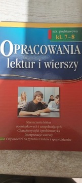 Opracowania lektur i wierszy 7-8 szkoła podstawowa