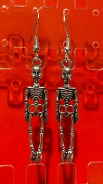 Kolczyki kościotrup szkielet Halloween handmade