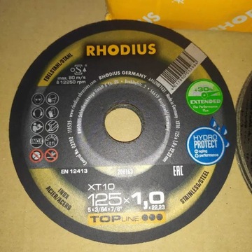 Tarcza Do Cięcia Metalu Inox Rhodius XT10 125x1