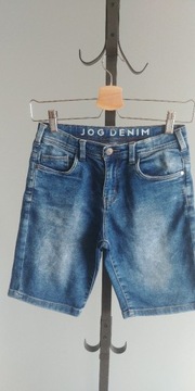 Spodenki krótkie chłopięce jeans niebieskie 146