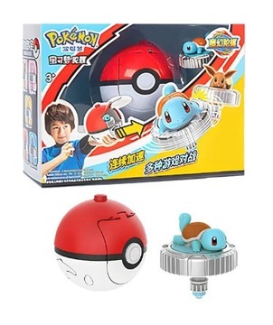 Pokemon pokeball Squirtle wyrzutnia bączek + BOX