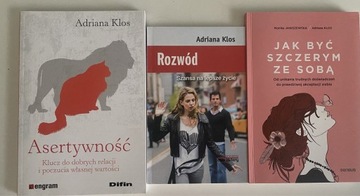 Trzy książki Rozwód Adriana Kłos nowe pół ceny