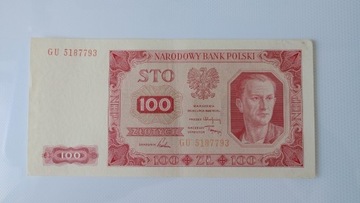 100 zł 1948, CM#139e, bez ramki, stan II- / III+