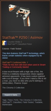 Counter Strike 2 - StatTrak P250 | Asiimov