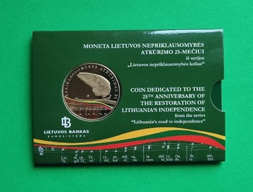 Litwa 5 euro 2015 Odzyskanie niepodległości.