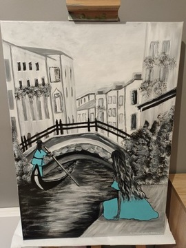 Obraz ręcznie malowany "Wenecja"