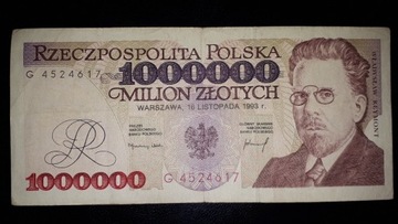Banknot 1000000 złotych seria G !