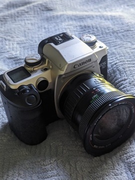 Canon 50 + obiektyw Vivitar 19-35mm