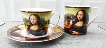 Mona Lisa filiżanka i kubek porcelana Carmani